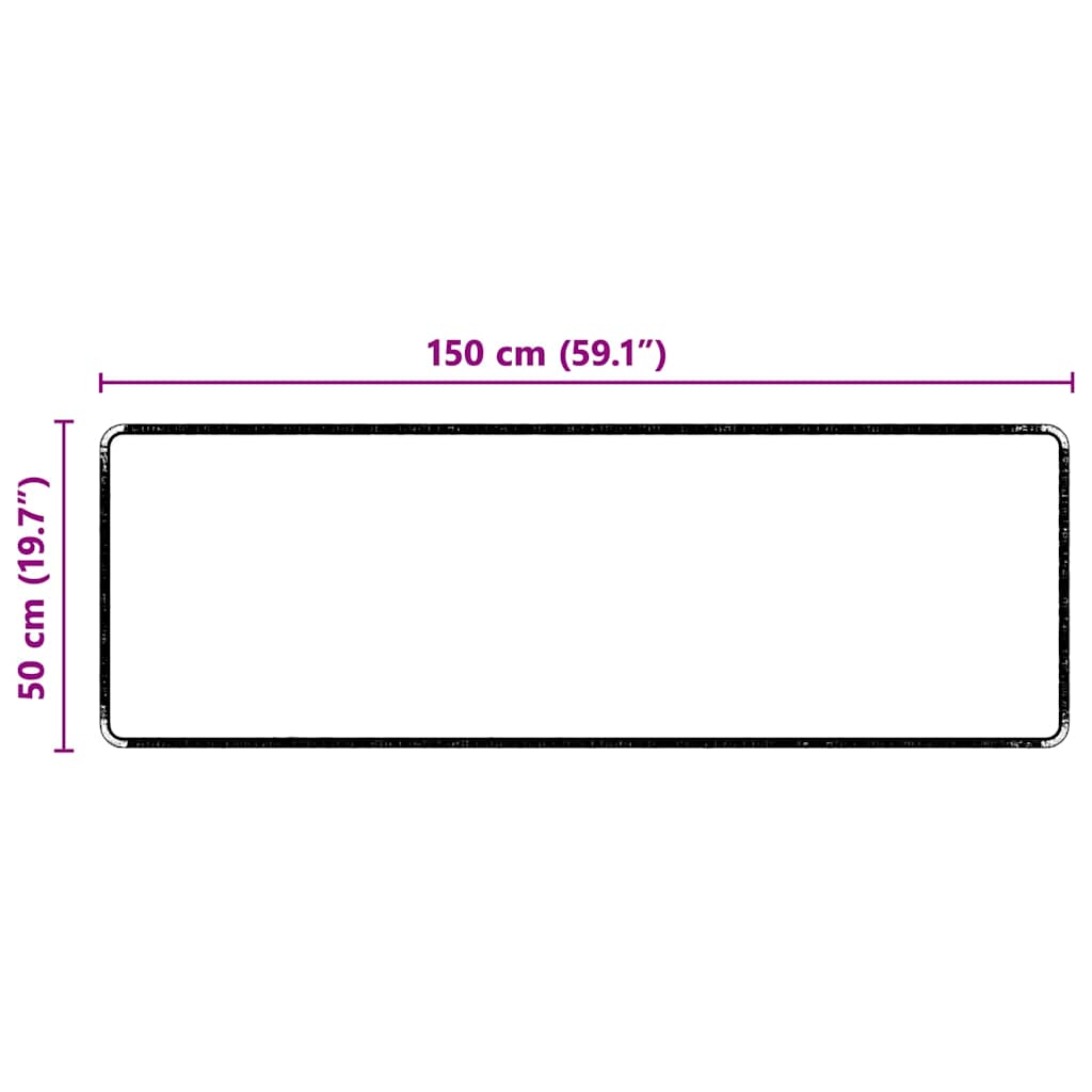vidaXL Tapijt Loper Grijs 50 x 100 cm 100% Polypropyleen Tuft