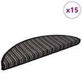 vidaXL Zelfklevende trapmatten 15 pcs Antraciet 56 x 17 x 3 cm