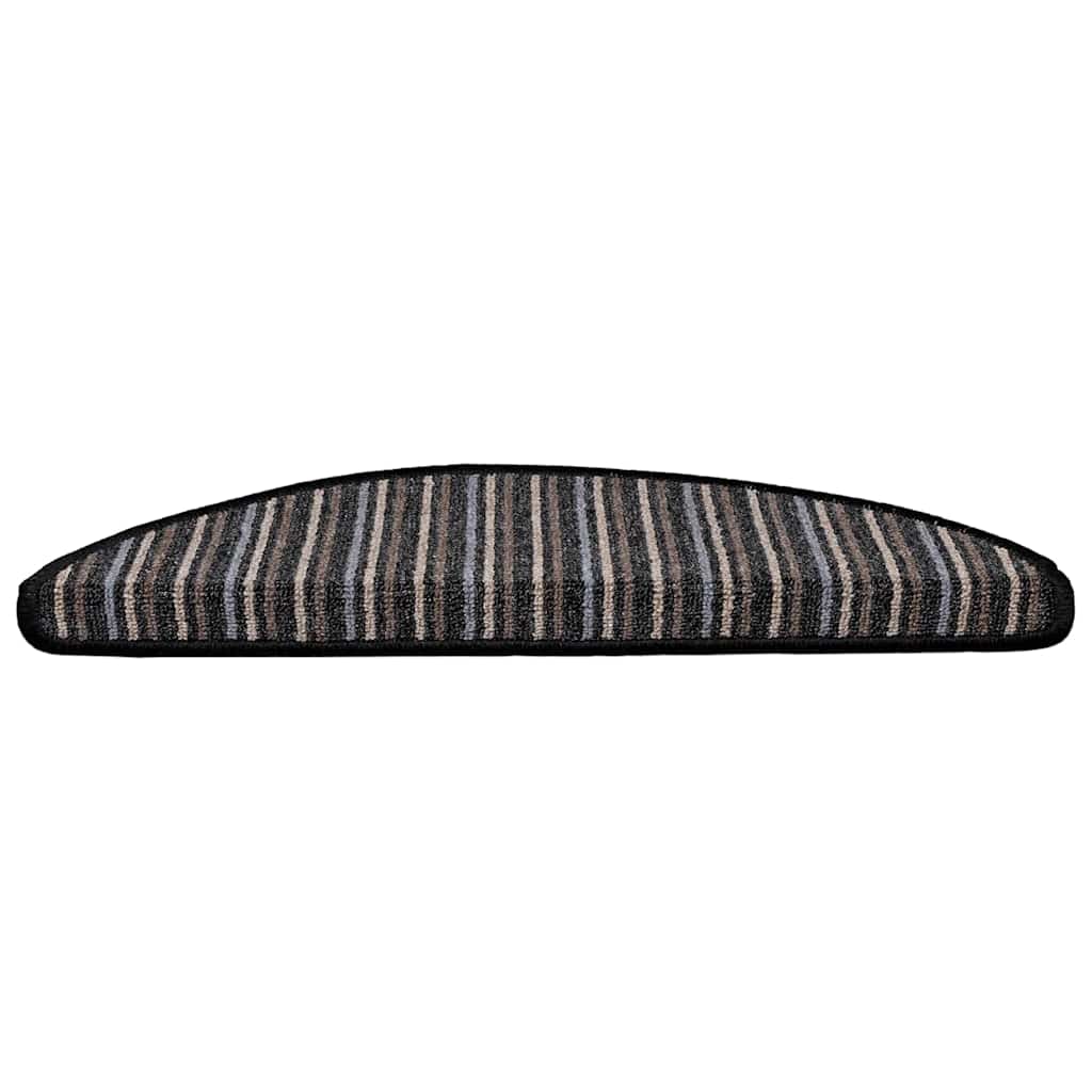 vidaXL Zelfklevende trapmatten 15 pcs Antraciet 56 x 17 x 3 cm
