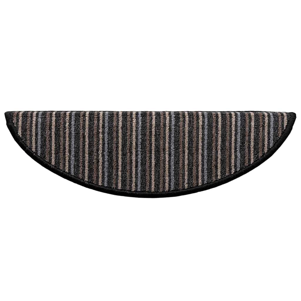 vidaXL Zelfklevende trapmatten 15 pcs Antraciet 56 x 17 x 3 cm