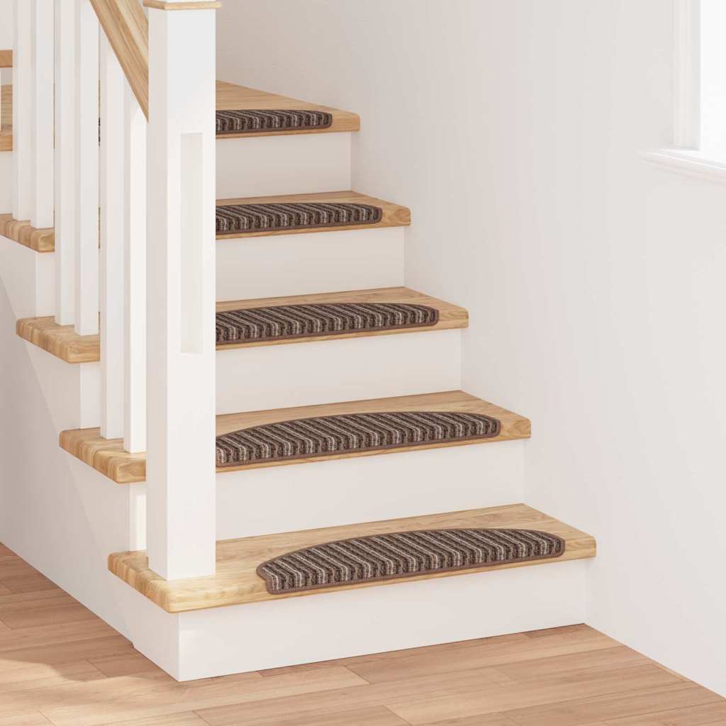 vidaXL Zelfklevende trapmatten 15 pcs Antraciet 56 x 17 x 3 cm
