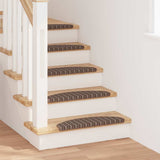 vidaXL Zelfklevende trapmatten 15 pcs Antraciet 56 x 17 x 3 cm