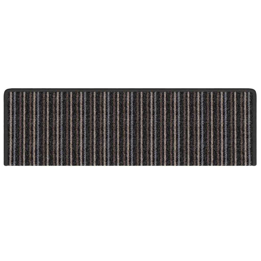 vidaXL Zelfklevende trapmatten 15 pcs Antraciet 65 x 21 x 4 cm