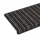 vidaXL Zelfklevende trapmatten 15 pcs Antraciet 65 x 21 x 4 cm