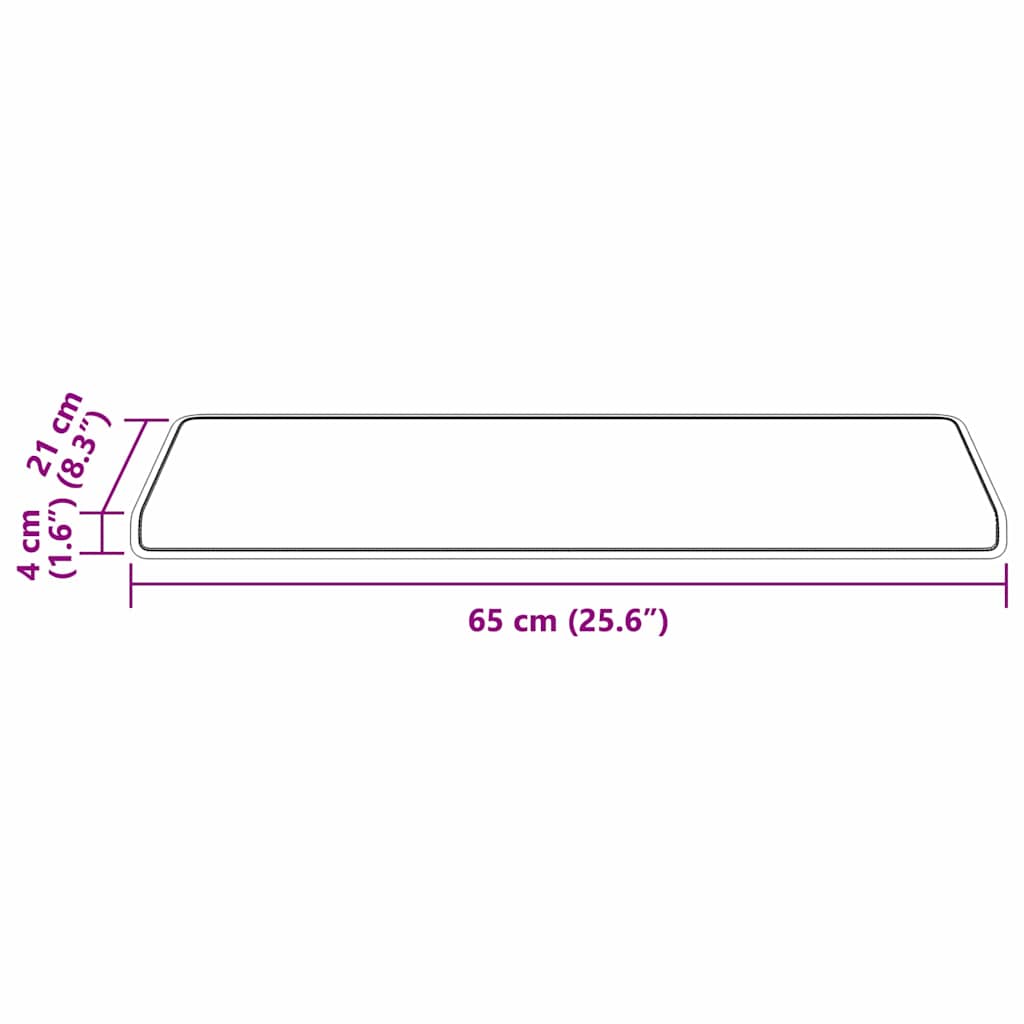 vidaXL Zelfklevende trapmatten 15 pcs Antraciet 65 x 21 x 4 cm