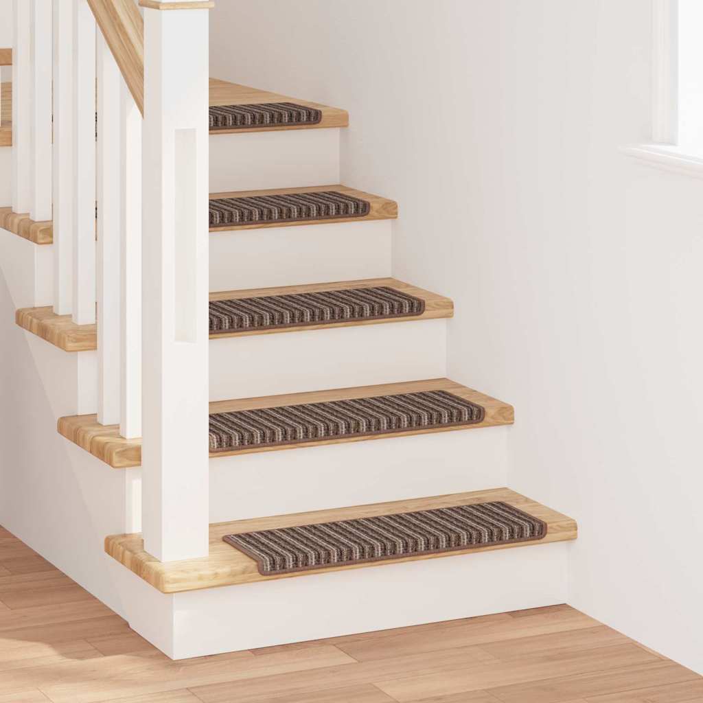 vidaXL Zelfklevende trapmatten 15 pcs Antraciet 65 x 21 x 4 cm