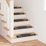 vidaXL Zelfklevende trapmatten 15 pcs Antraciet 65 x 21 x 4 cm