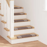 vidaXL Zelfklevende trapmatten 15 pcs Antraciet 65 x 21 x 4 cm