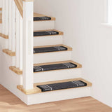 vidaXL Zelfklevende trapmatten 15 pcs Antraciet 65 x 21 x 4 cm