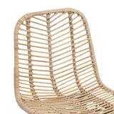 vidaXL Barkruk 2 pcs Naturel 44,5 x 54,5 x 97,5 cm Riet en Ijzer