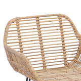 vidaXL Barkruk 2 pcs 55 x 52 x 92 cm Riet en Ijzer