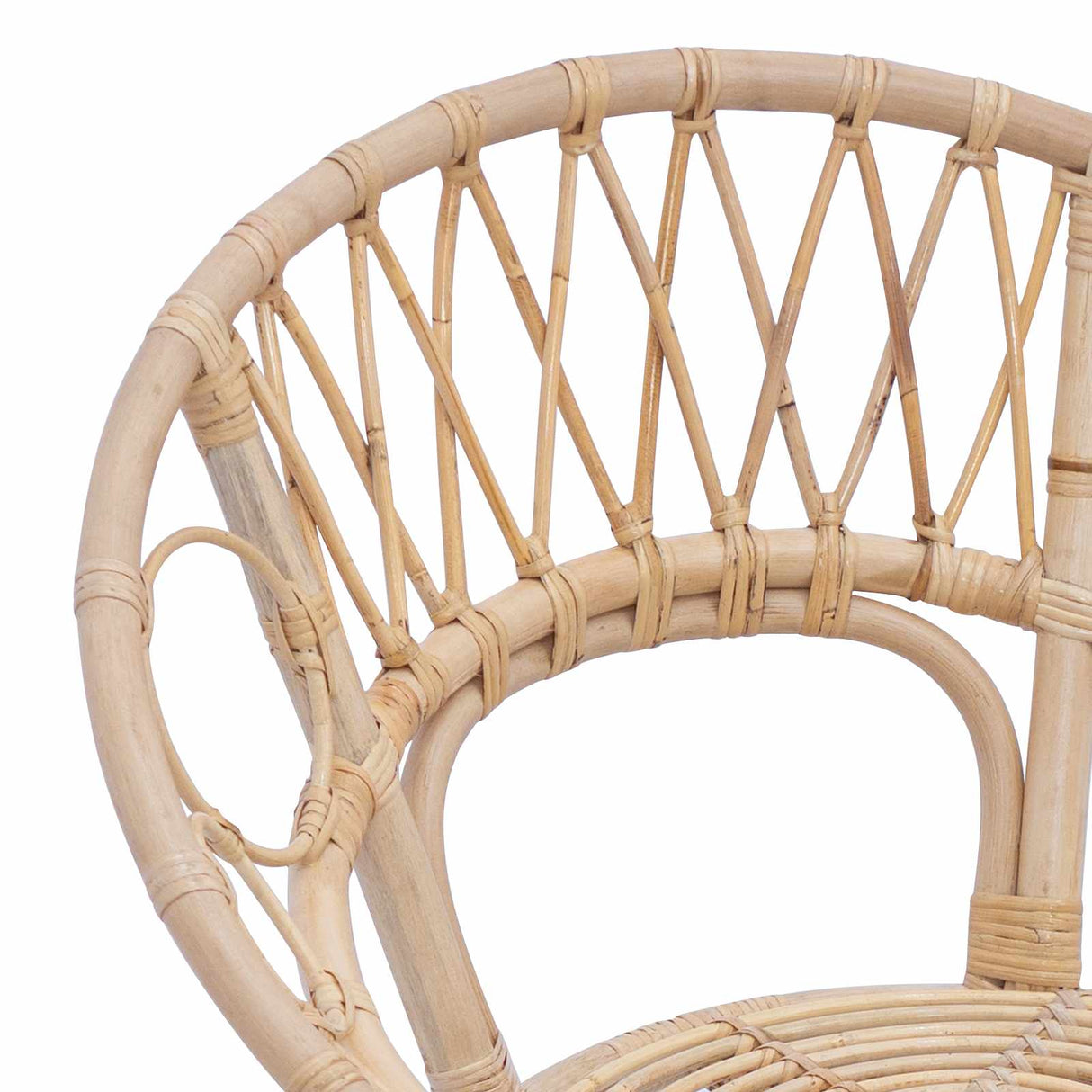 vidaXL Eetkamerstoel 2 pcs Naturel 49 x 51 x 81 cm Riet en Ijzer