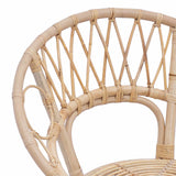 vidaXL Eetkamerstoel 2 pcs Naturel 49 x 51 x 81 cm Riet en Ijzer