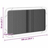 vidaXL Hoofdbord met hoofdeinde Naturel 100 x 55 x 3 cm Rattan