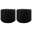 vidaXL Touw 2 pcs Zwart Katoen
