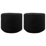 vidaXL Touw 2 pcs Zwart Katoen