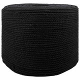 vidaXL Touw 2 pcs Zwart Katoen