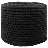 vidaXL Touw 2 pcs Zwart Katoen