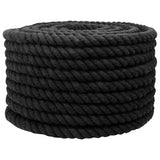 vidaXL Touw 2 pcs Zwart Katoen