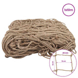 vidaXL Jute Plant Support Net Natural 1 x 10 m 100% Tossa Jute