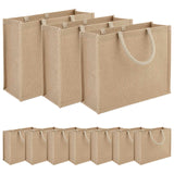vidaXL Jute Handbags 10 pcs Natural 42 x 33 x 19 cm 100% Tossa Jute