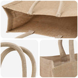 vidaXL Jute Handbags 10 pcs Natural 42 x 33 x 19 cm 100% Tossa Jute