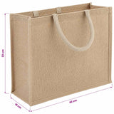 vidaXL Jute Handbags 10 pcs Natural 42 x 33 x 19 cm 100% Tossa Jute