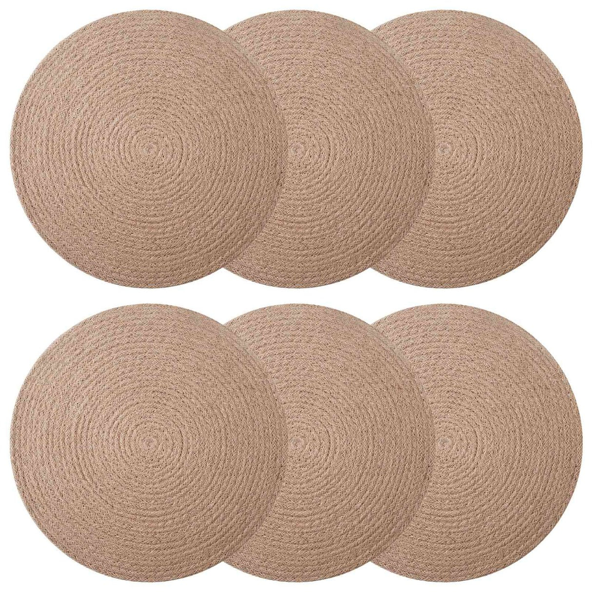 vidaXL Jute placemats 4 pcs Naturel Ø 30 cm 100% Tossa Jute