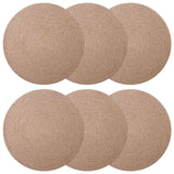 vidaXL Jute placemats 4 pcs Naturel Ø 30 cm 100% Tossa Jute