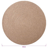 vidaXL Jute placemats 4 pcs Naturel Ø 30 cm 100% Tossa Jute