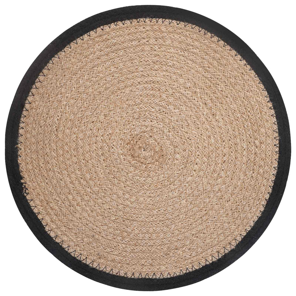 vidaXL Jute Placemat 4 st Naturel en Zwart 100% Tossa Jute