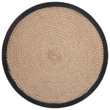 vidaXL Jute Placemat 4 st Naturel en Zwart 100% Tossa Jute