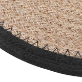 vidaXL Jute Placemat 4 st Naturel en Zwart 100% Tossa Jute
