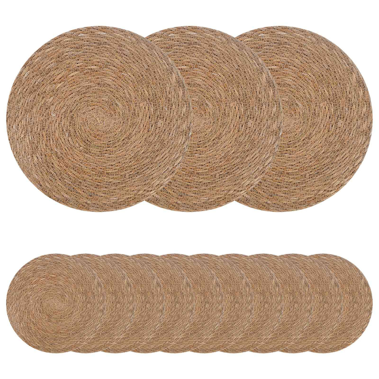 vidaXL Zeewier Placemat 4 st Naturel 100% Zeegras