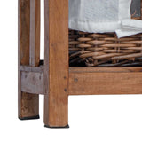 vidaXL Side Table Brown Solid Mahogany Wood