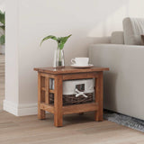 vidaXL Side Table Brown Solid Mahogany Wood