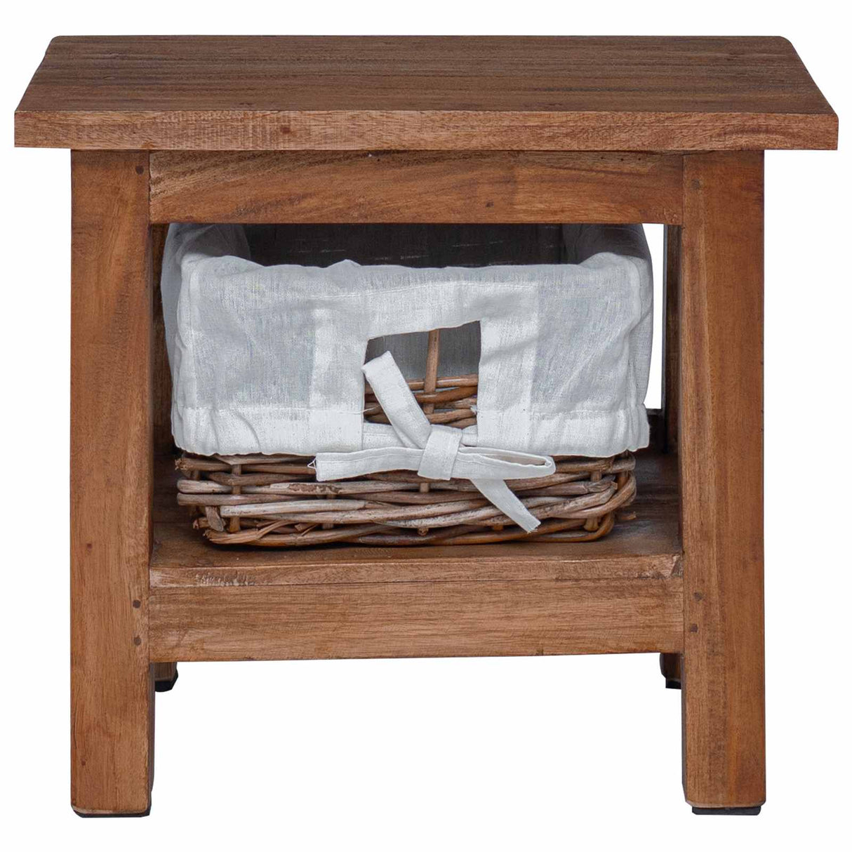 vidaXL Side Table Brown Solid Mahogany Wood
