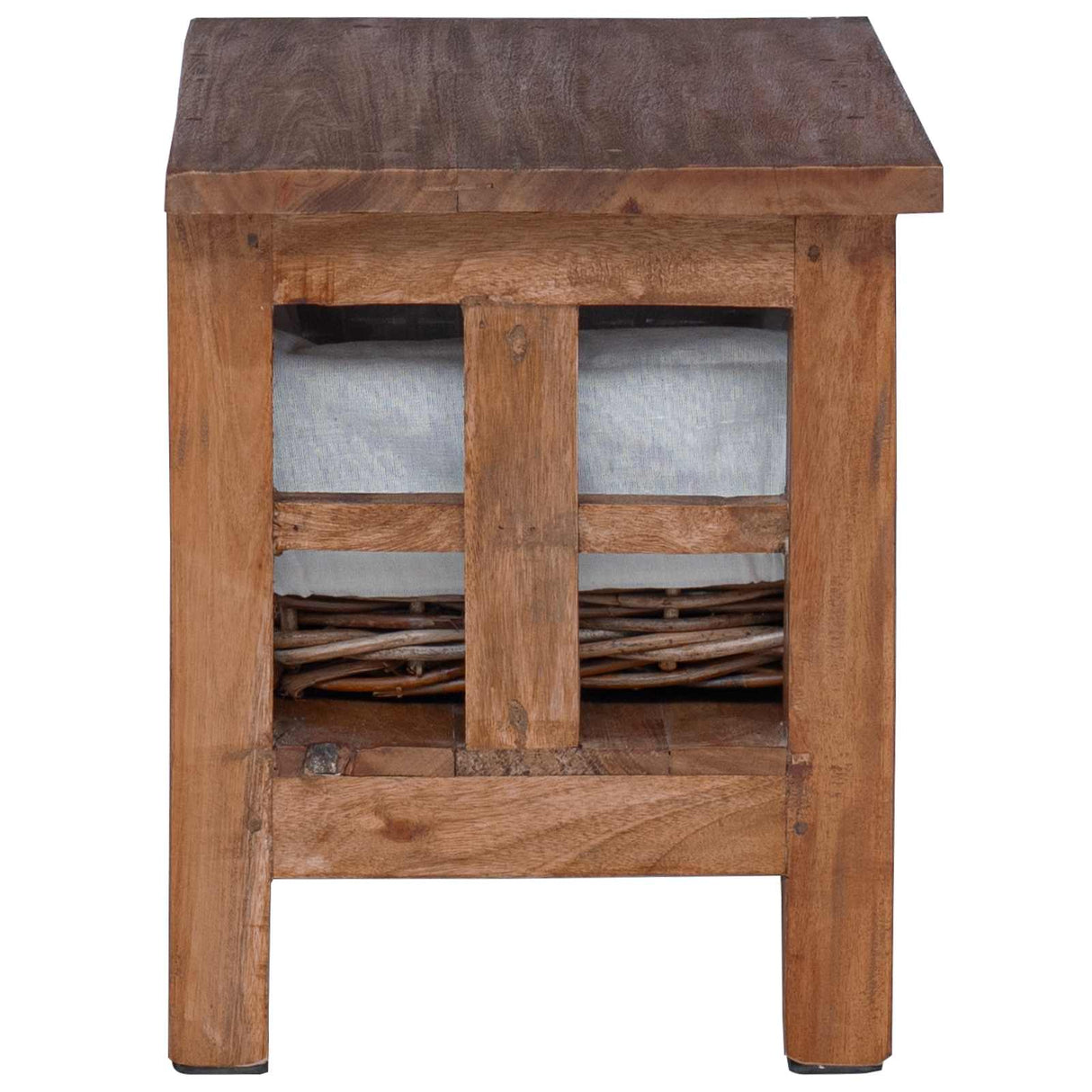 vidaXL Side Table Brown Solid Mahogany Wood