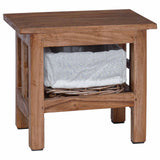 vidaXL Side Table Brown Solid Mahogany Wood