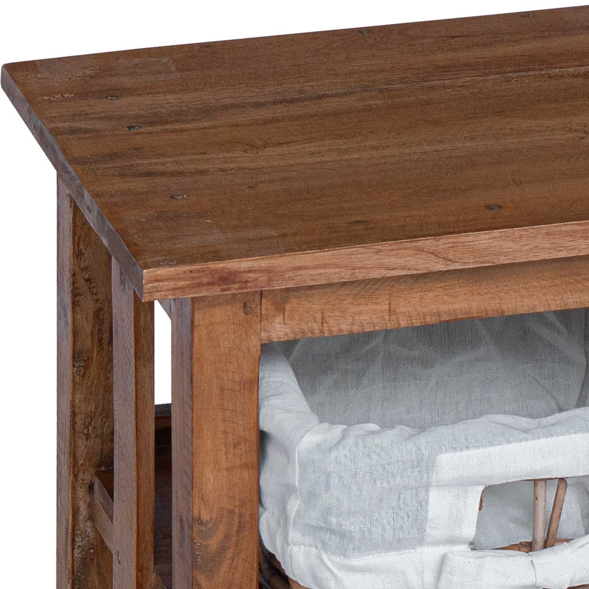 vidaXL Side Table Brown Solid Mahogany Wood