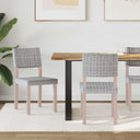 vidaXL Dining Chair 2 pcs White Wash 46 x 55 x 84 cm Kubu Rattan