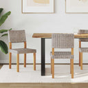 vidaXL Dining Chair 2 pcs White Wash 46 x 55 x 84 cm Kubu Rattan