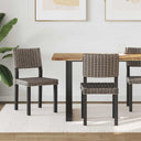 vidaXL Dining Chair 2 pcs White Wash 46 x 55 x 84 cm Kubu Rattan