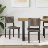 vidaXL Dining Chair 2 pcs White Wash 46 x 55 x 84 cm Kubu Rattan