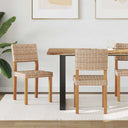 vidaXL Dining Chair 2 pcs White Wash 46 x 55 x 84 cm Kubu Rattan