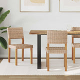 vidaXL Dining Chair 2 pcs White Wash 46 x 55 x 84 cm Kubu Rattan