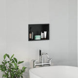 vidaXL Douche Niche Zwart 30 x 20 x 9,5 cm Roestvrij staal
