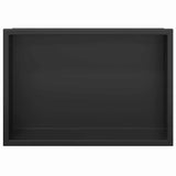 vidaXL Douche Niche Zwart 30 x 20 x 9,5 cm Roestvrij staal