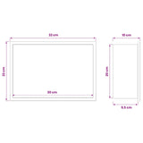 vidaXL Douche Niche Zwart 30 x 20 x 9,5 cm Roestvrij staal