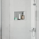 vidaXL Douche Niche Zwart 30 x 20 x 9,5 cm Roestvrij staal